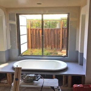 Sonoma County Home Renovation Soaking Tub Before